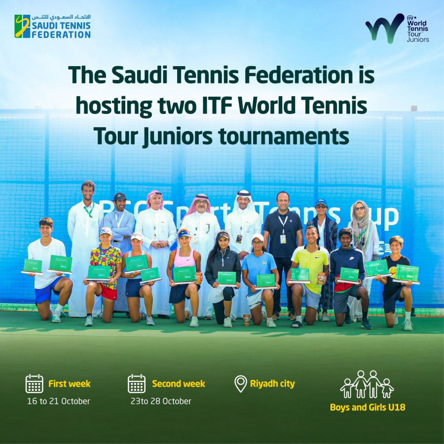 ‎الاتحاد السعودي للتنس ينظم بطولتين للناشئين ITF J30 على مدار أسبوعين
